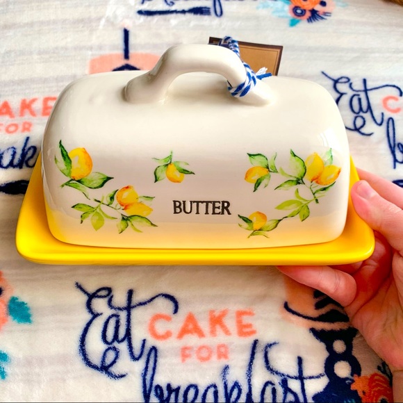 Other - 🍋 Ceramic Large Lemon Kitchen Butter Dish 🍋